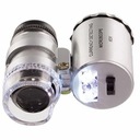 60x mini vreckový LED UV klenotnícky lupový mikroskop b