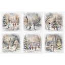 Sada ryžových papierov - atď. - RSM129 Snowmen