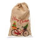 Jutová darčeková taška - 77x50 cm - vianočné ozdoby na vianočný stromček