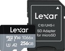 Lexar microSDXC 256GB 1066x 120-160MB/s U3 V30 A2