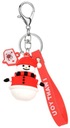 Vianočná kľúčenka snehuliaka na kľúče do darčekovej tašky