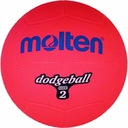 Gumová lopta Molten Dodgeball DB2-R, ročník 2, červená