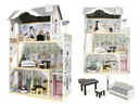 MDF drevený domček pre bábiky + 122cm XXL LED nábytok
