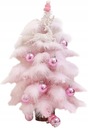 Mini vianočný stromček Ružové vianočné ozdoby ako darček