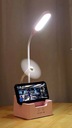 Stolná LED lampa s ventilátorom a organizérom