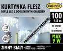 BULINEX Záves FLESZ cencúle LED 100L biela