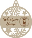 Firemná DREVENÁ vianočná guľa s logom, 10 ks.
