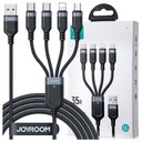 JOYROOM USB KÁBEL 4V1 USBA-USB-C/2XLIGHTNING/MIKRO NABÍJANIE 1,2M ČIERNA