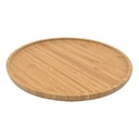 Guľatý drevený servírovací tanier 20 cm