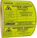 etikety nebezpečný kontaminovaný zdravotnícky odpad na vrecia 180103* 180104 tlač