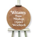 Uvítacia tabuľa Vitajte ženícha a svadobných hostí, kruh 50 cm