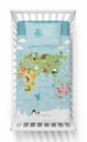Mapa sveta na obliečkach Mayamoo 100x135 bavlna