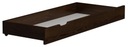 Borovicová drevená zásuvka pod posteľ 150 cm Orech