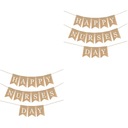 2 sady sestier Party banner Bunting Banner Dekor