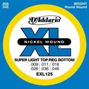 Struny pre elektrickú gitaru D'Addario EXL125 9-46