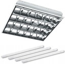 Zápustné rastrové svietidlo + 4x 9W LED žiarivka