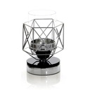 Svietnik Glamour Lantern Chrome Strieborný krištáľ