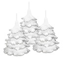 Sviečky na vianočný stromček 10cm, 3ks, strieborné koncovky