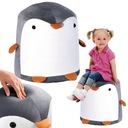Pouffe, sedák, taburetka tučniak tučniak do detskej izby, grafit L