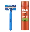 GILLETTE SET BLUE II RAZOR 1 ks + GÉL NA HOLENIE FUSION SENSITIVE 200ml