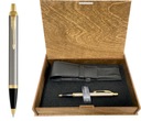 PARKER IM pero + PUZDRO DREVENÉ GRAVENÉ RR 1Z09