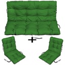 RATTAN nábytkové podsedáky 140x60x50 sada 2+1 zelená