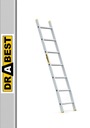Hliníkový profesionálny 7-stupňový rebrík DRABEST + HÁK