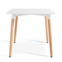 Moderný štvorcový stôl 80 cm drevený MDF biely