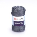 Macrame Yarart xl 3mm 159 / šedý polyesterový reťazec