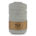 Bavlnená pletená šnúra Macrame, 5 mm, šedá