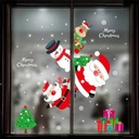 Opakovane použiteľné nálepky Dekorácia okien Santa Claus
