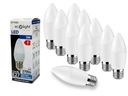 10x E27 LED žiarovka 3W 6500K Studená 270lm 180° Sviečka