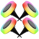 Solárne LED záhradné svietidlo, zemný pohon, disky, RGB súmrakový senzor