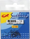 Súťažné háčiky Milo Suehiro R305 BLK veľ 20