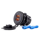 Nabíjačka do vstavanej zapaľovacej zásuvky. 2x USB QC 3.0
