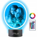 3D LED nočná lampa Narodeniny Vaša fotografia Darček Váš nápis Gravírovanie mena