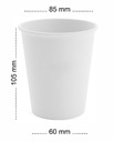 Biely jednorazový ekologický papierový pohár 300 ml 50 kusov + poplatok za SUP