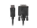 DisplayPort v1.2 - DVI-D kábel 1,8 m čierny DualLin