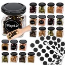 20x JAR 120ml 45x ETIKETY NÁLEPKY s PER