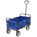 Skladací ručný vozík, oceľový, modrý
