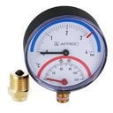 TEPLOMANOMETER DOLNÝ 80mm 20-120C 0-4 BAR AFRISO