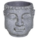 Keramický kvetináč Buddha, sivý cement