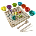 Puzzle Drevené kocky Montessori loptičky