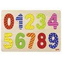 Drevené puzzle FAREBNÉ ČÍSLA goki 2+