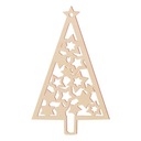 Vianočný stromček 10cm dekorácia hviezdy prívesok z preglejky
