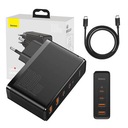 BASEUS RÝCHLA VÝKONNÁ SIEŤOVÁ NABÍJAČKA 2X USB NAPÁJACÍ ZDROJ USB-C QC KÁBEL 100W