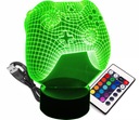 3D LED NOČNÁ LAMPA GAMEPAD PAD JOYSTICK XBOX