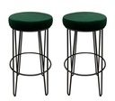 2x Nízka barová stolička 66cm zelená loft 4P