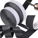 Samolepiaca páska na suchý zips s obrázkovým lepidlom Čierna sada 2 strán 25mm 5m