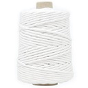 Macrame bavlnená šnúra 5mm Optická biela